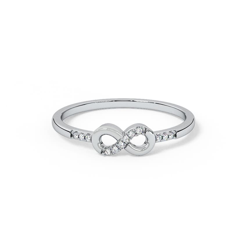Tiny Infinity Diamond Ring