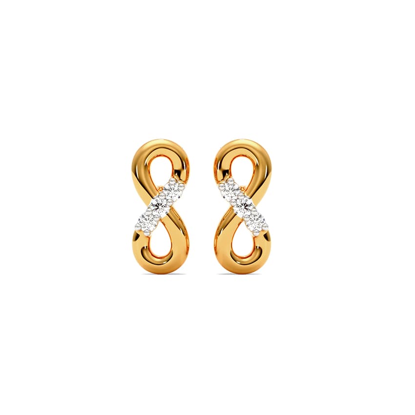 Mini Infinity 9KT Diamond Stud Earrings