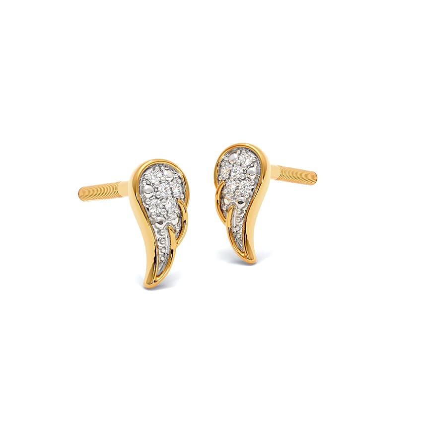 Little Wings 9KT Diamond Stud Earrings