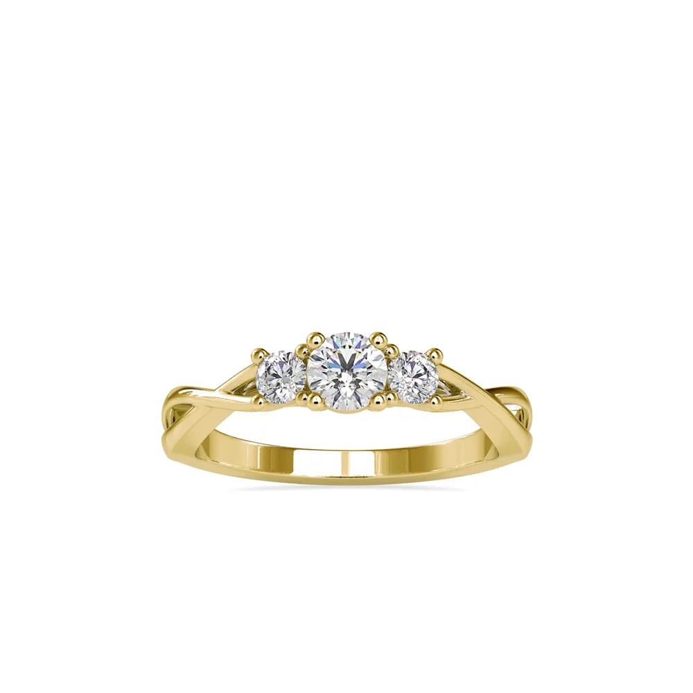 Three Round Diamond Ring