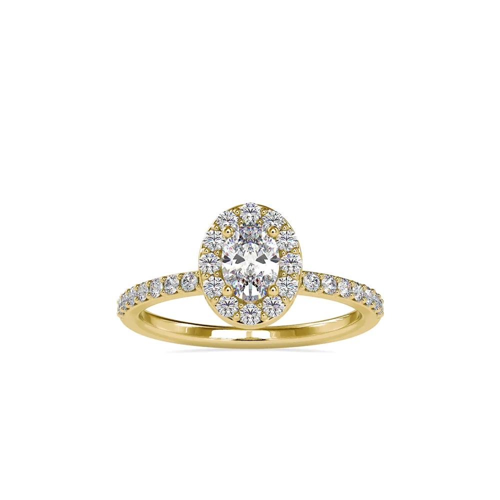 Oval Cut Halo Diamond Ring