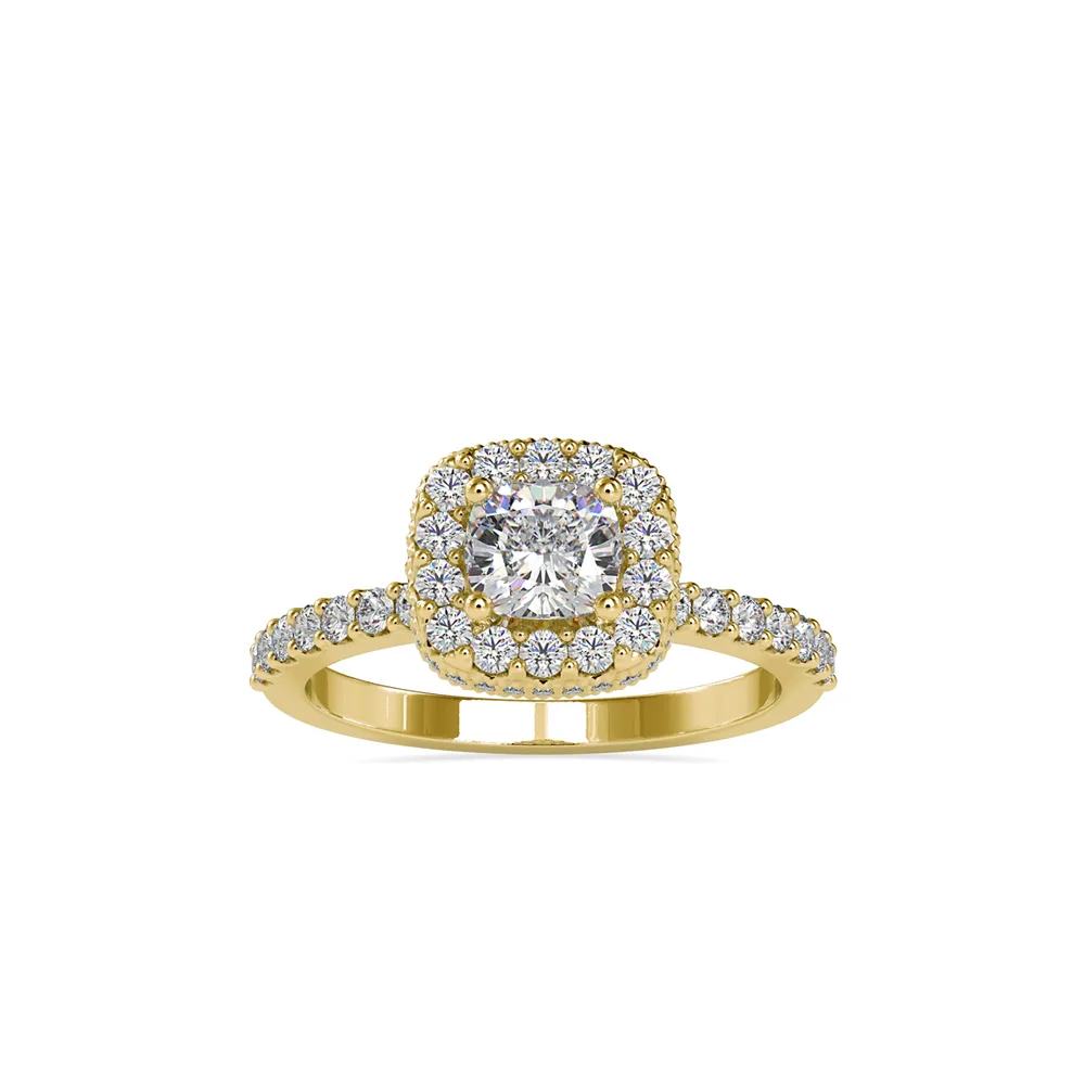 Cushion Cut Halo Diamond Ring