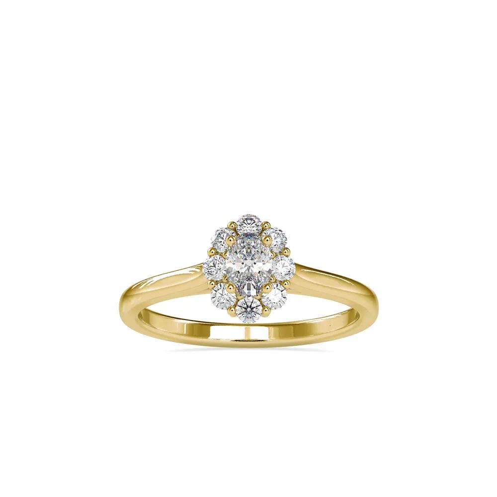 Oval Diamond Halo Ring
