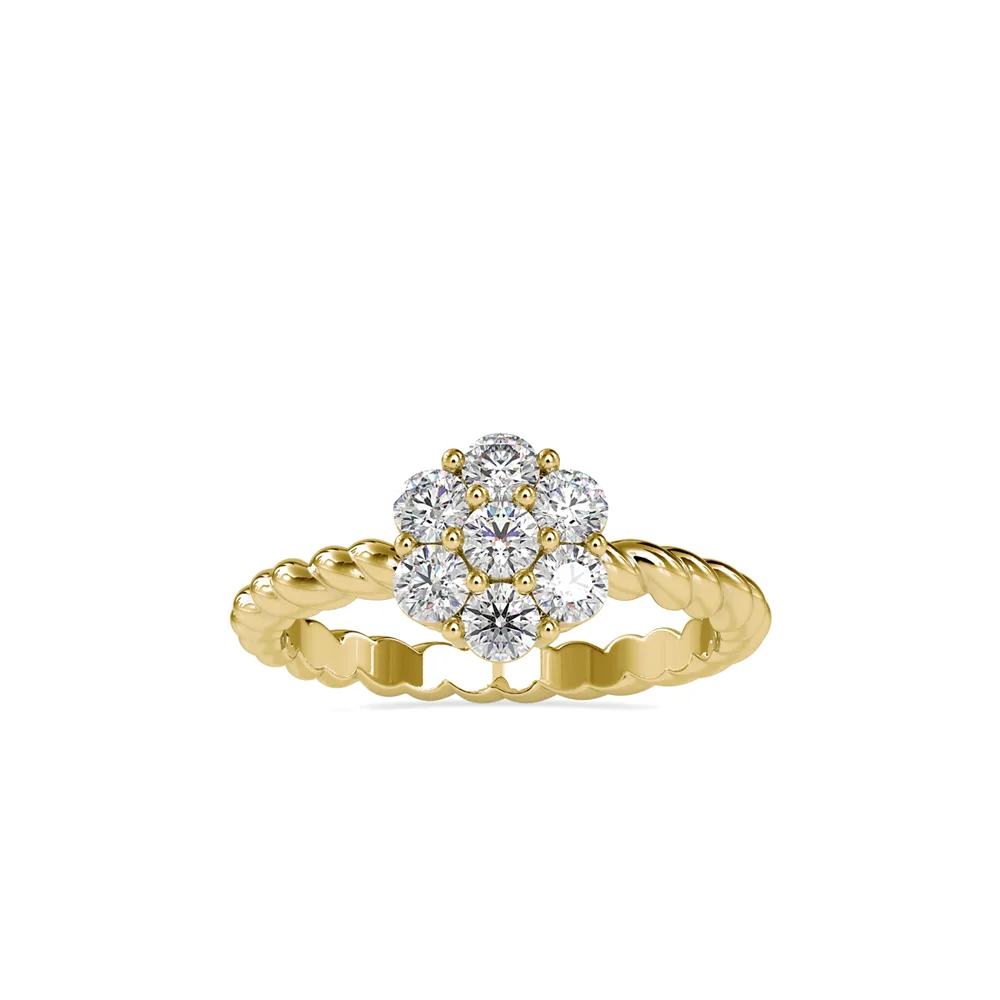 Seven Stone Diamond Flower Cluster Ring
