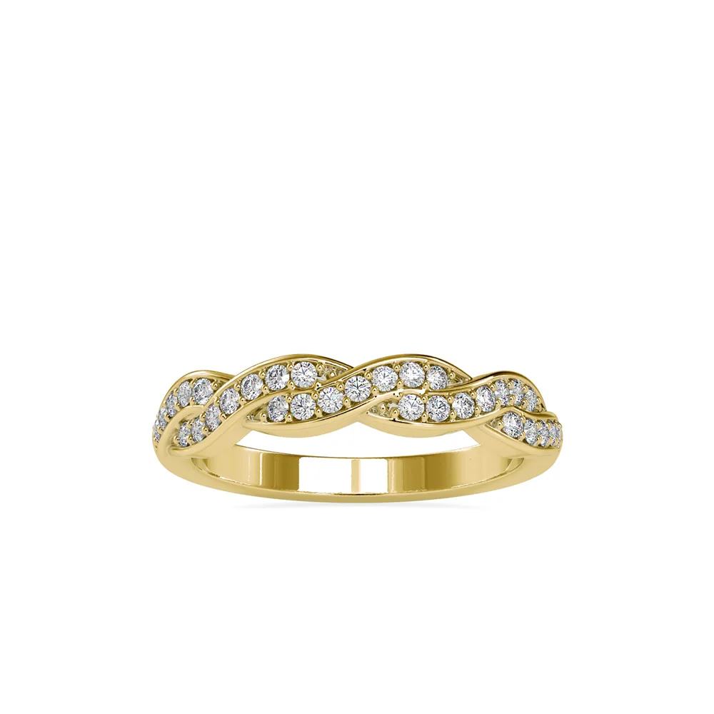 Twisted Braid Diamond Band