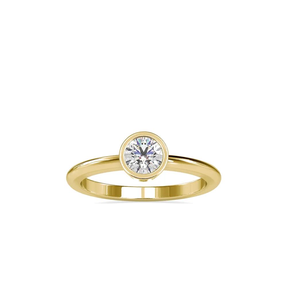 Bezel Set Round Diamond Solitaire Ring