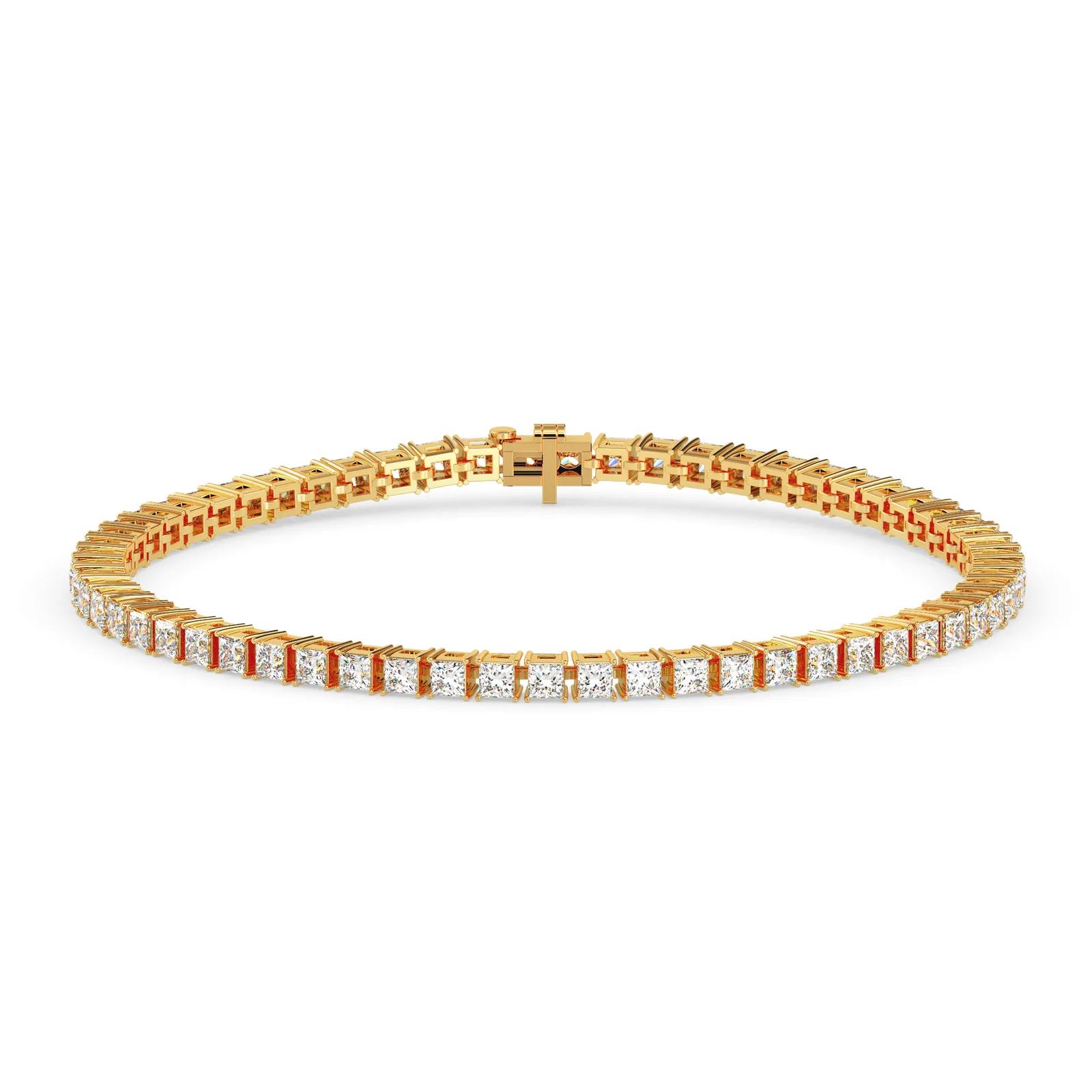 Princess Cut Diamond Tennis Bracelet