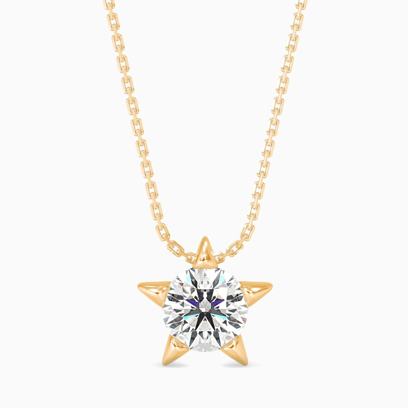 Starlight Round Diamond Solitaire Pendant