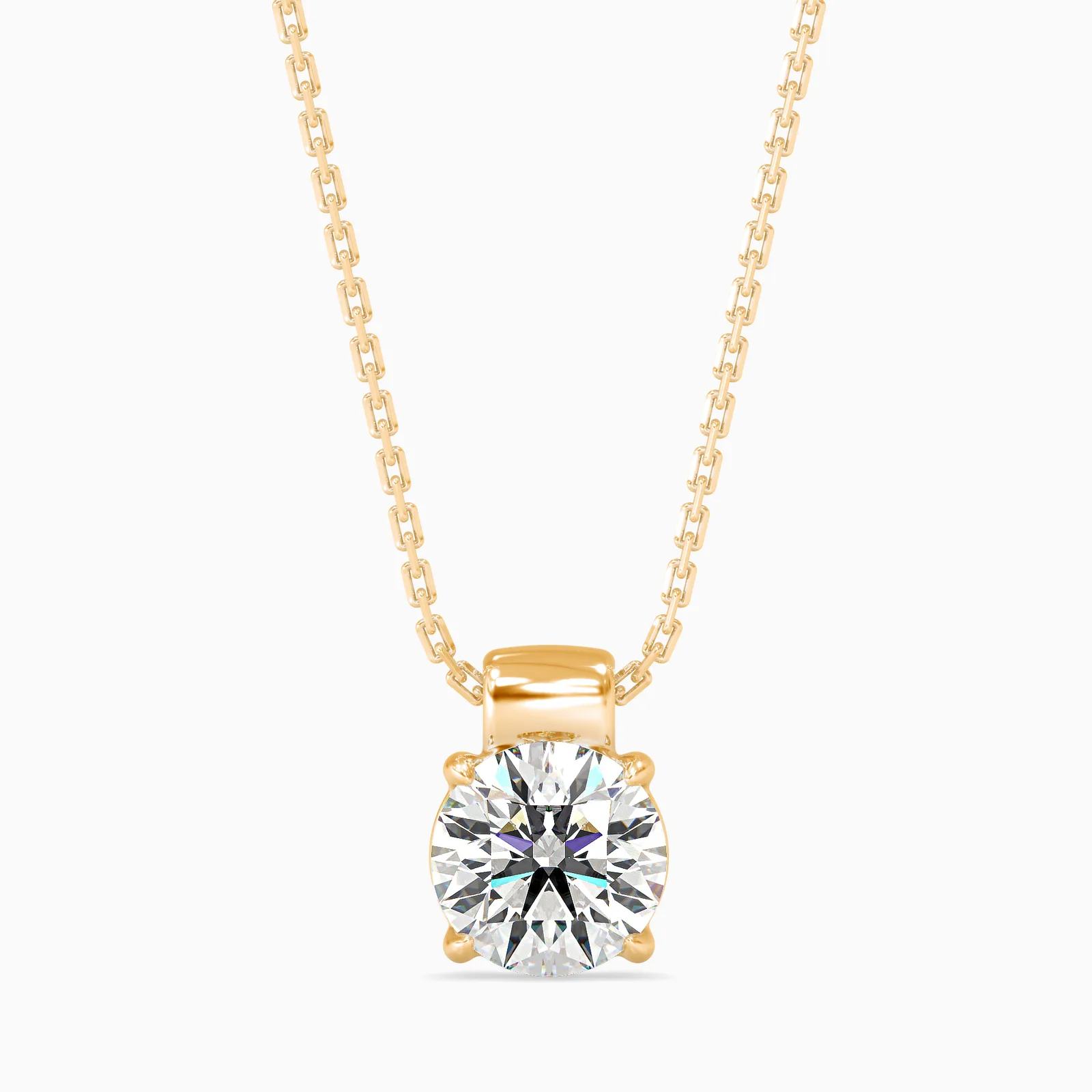Classic Round Diamond Solitaire Pendant