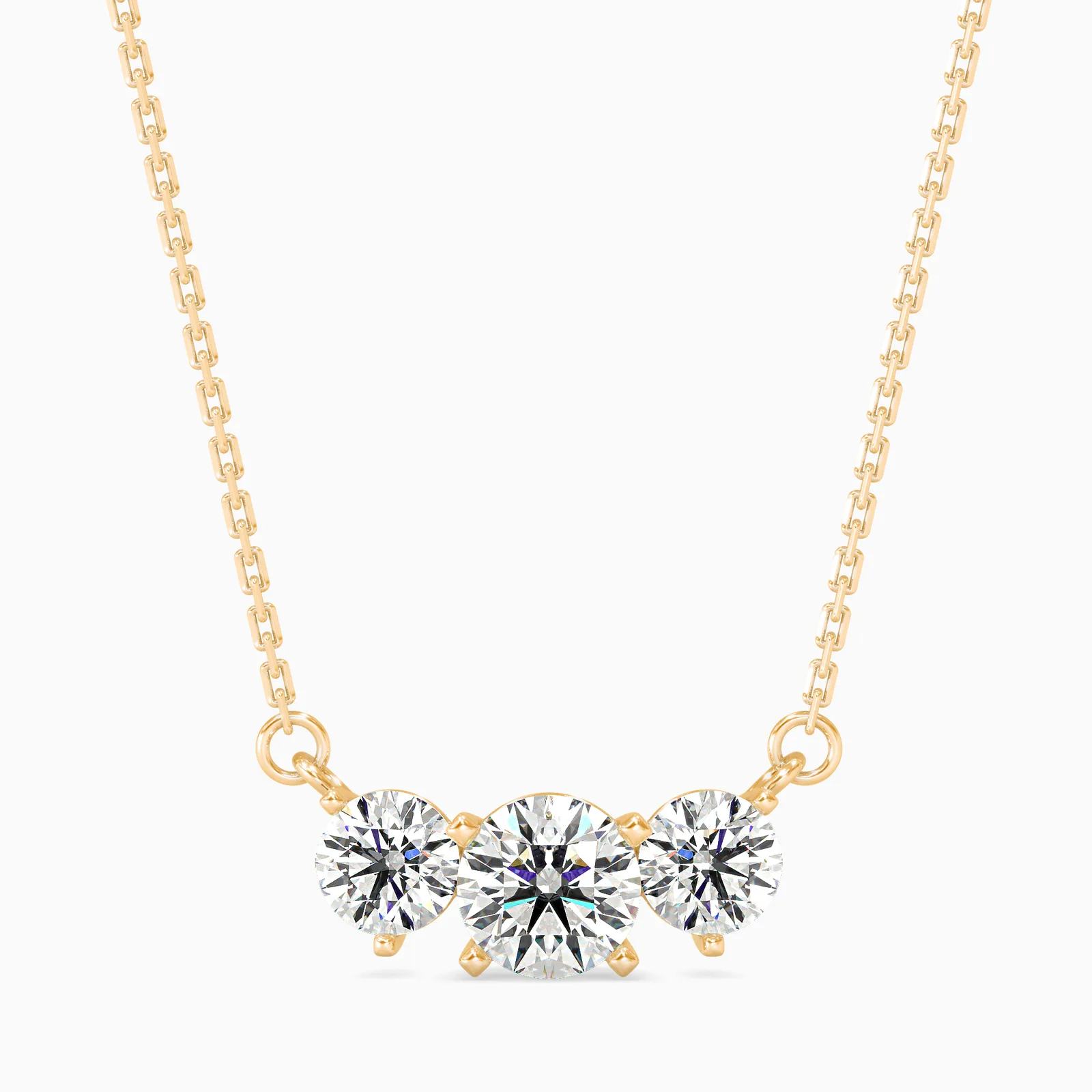 Trilogy Three-Stone Round Diamond Pendant