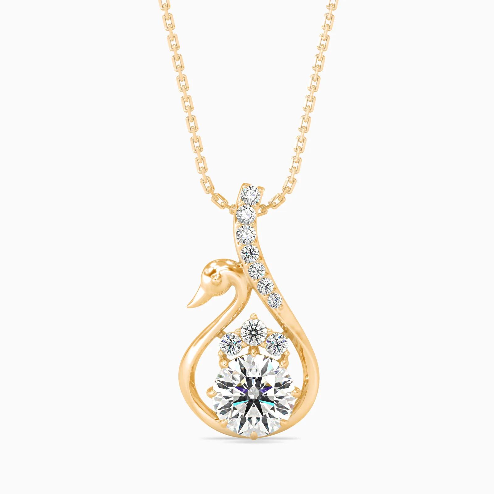 Swan Grace Round Diamond Pendant