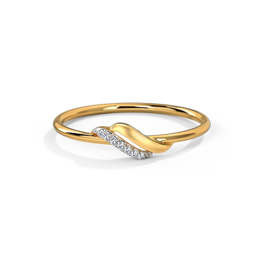 Teensy Wave Diamond Ring, view 1