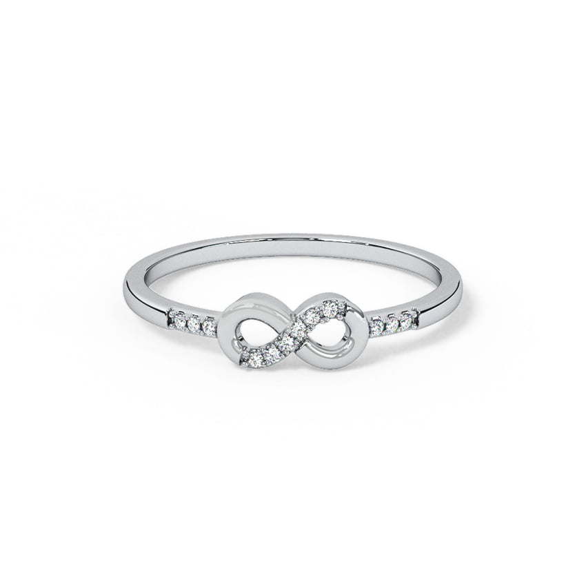 Tiny Infinity Diamond Ring, view 1
