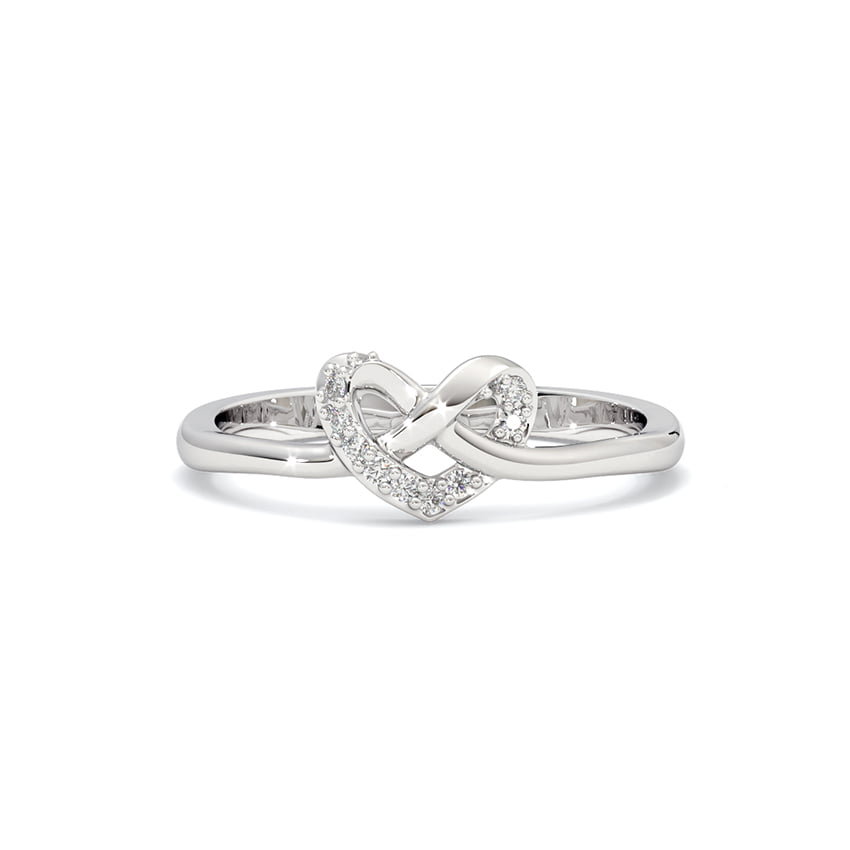 Be the change 925 Silver Diamond Ring, view 1