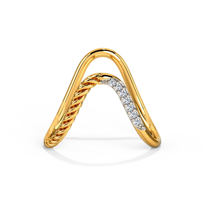 Glossy Diamond Vanki Ring, view 1
