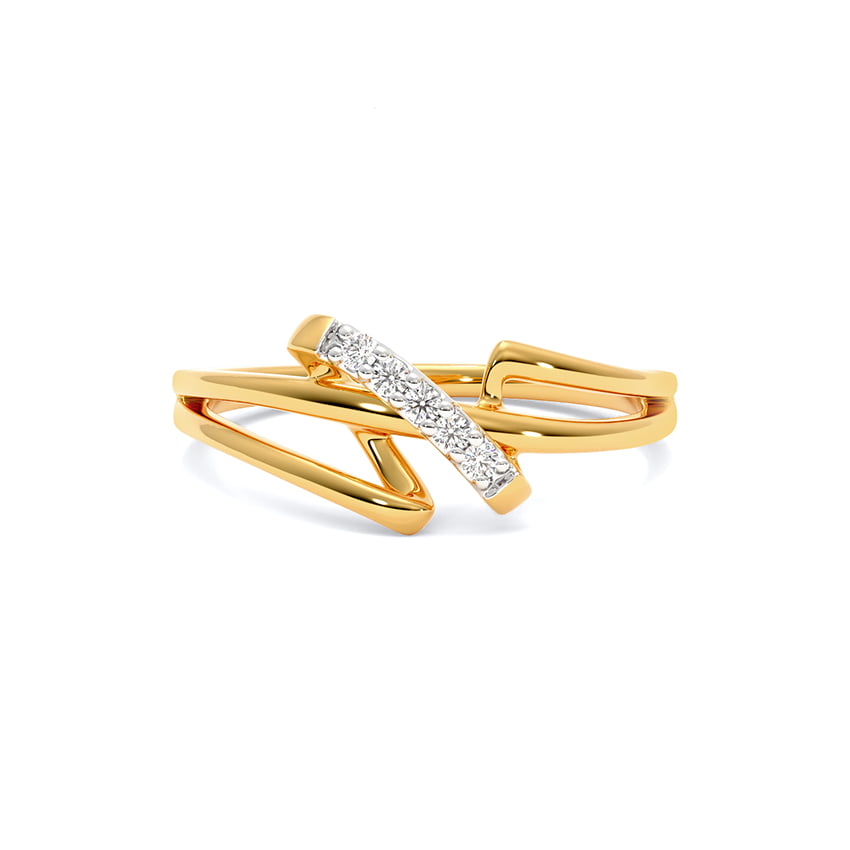Zig Zag Spark 9KT Diamond Ring, view 1