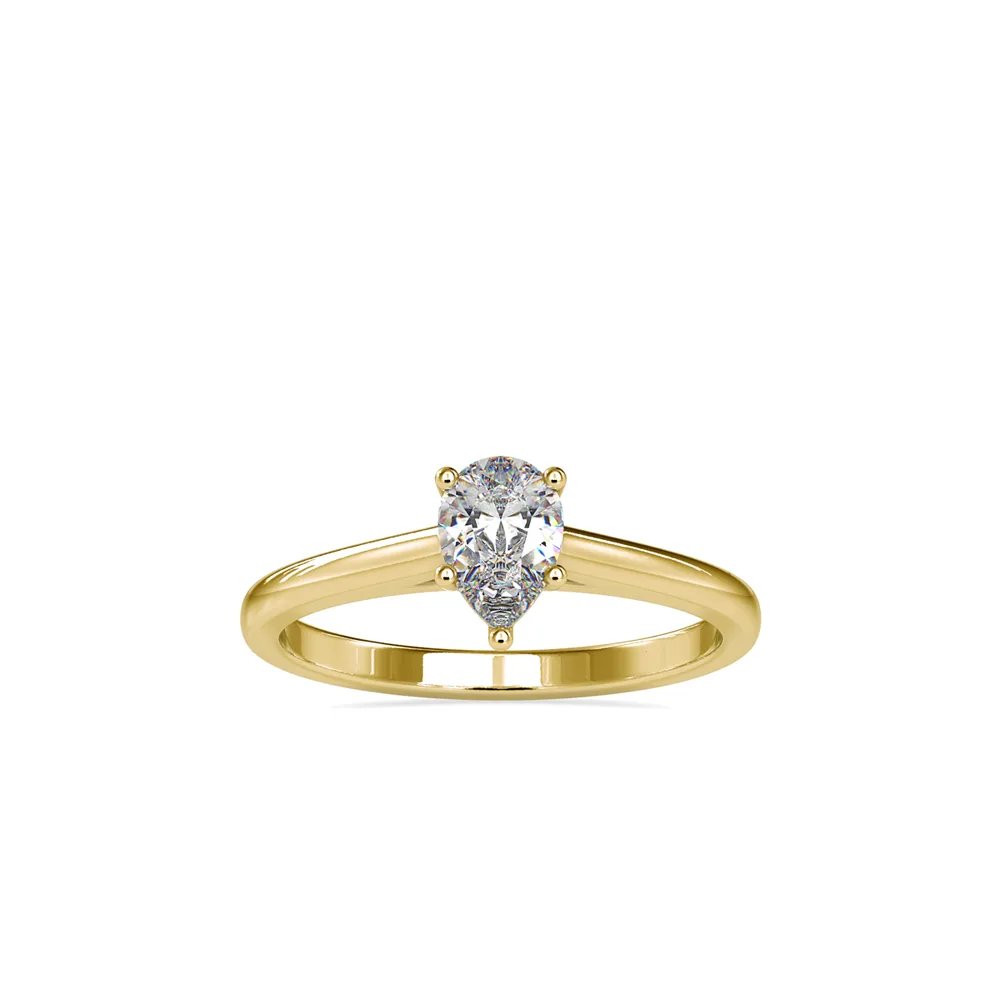 Pear Shape Diamond Solitaire Ring, view 1