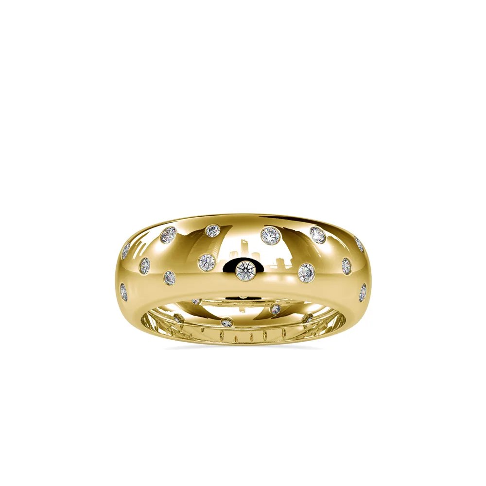 Scattered Diamond Dome Band, view 1