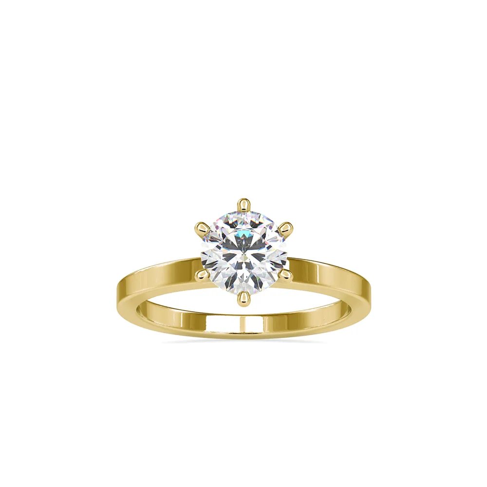 Solitaire Round Diamond Ring, view 1