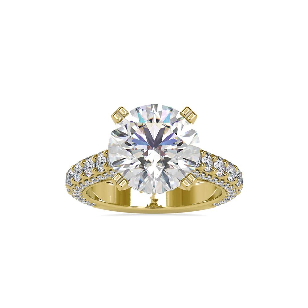 Large Round Brilliant Diamond Ring, view 1