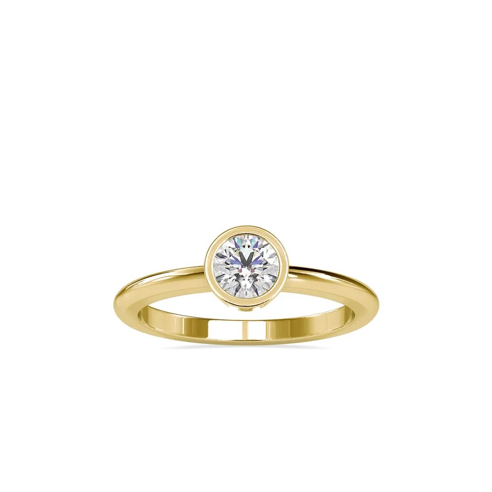 Bezel Set Round Diamond Solitaire Ring, view 1