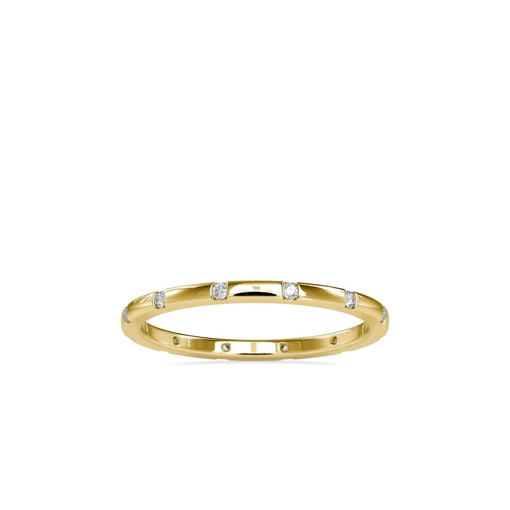 Diamond Eternity Band , Thin Stackable Ring, view 1