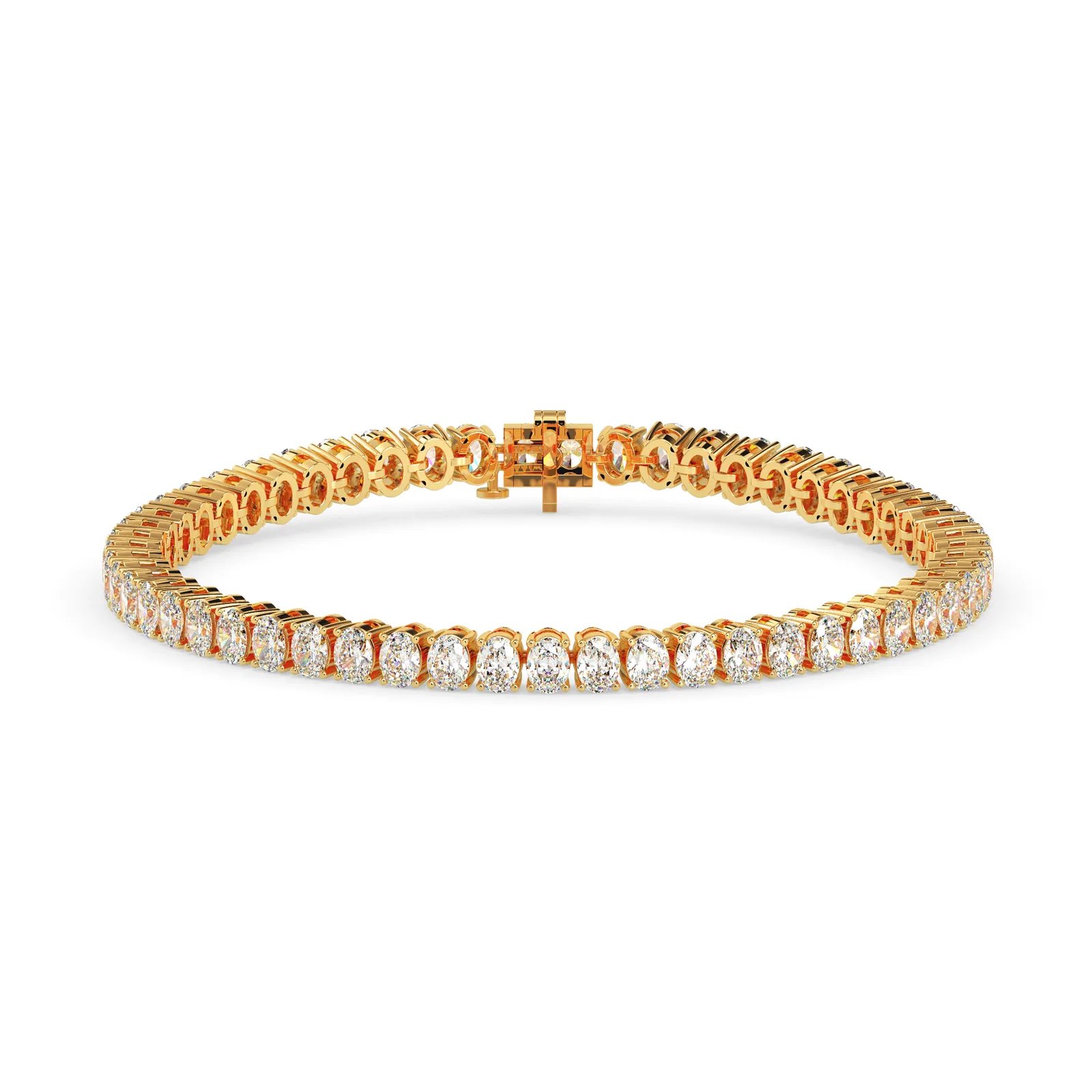 Oval Diamond Tennis Bracelet, view 1