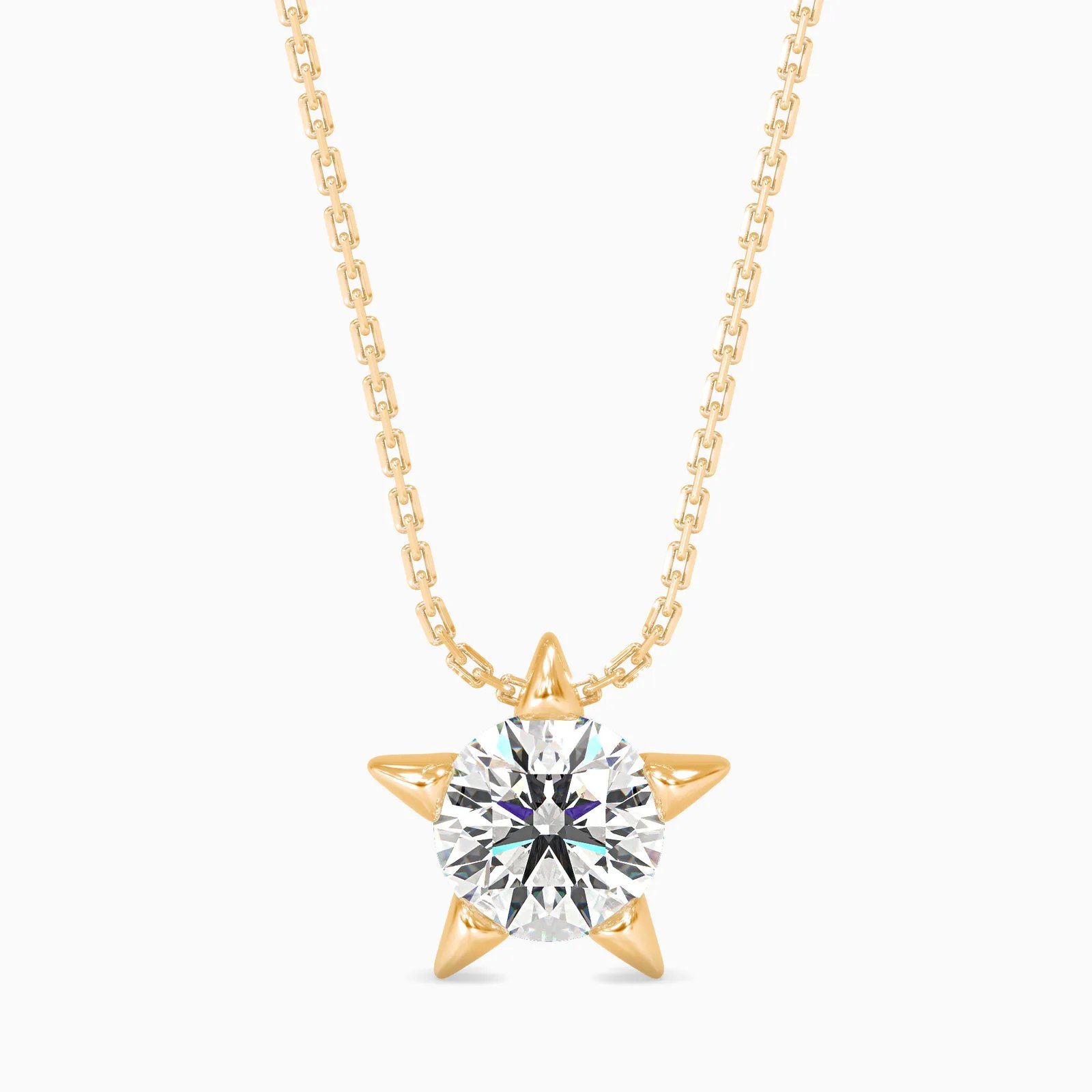 Starlight Round Diamond Solitaire Pendant, view 1