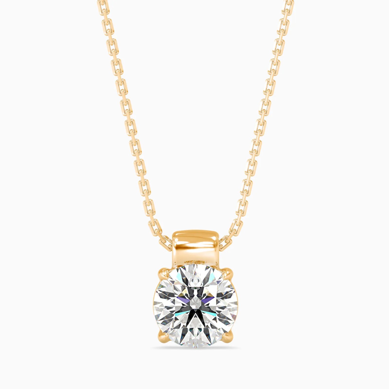 Classic Round Diamond Solitaire Pendant, view 1